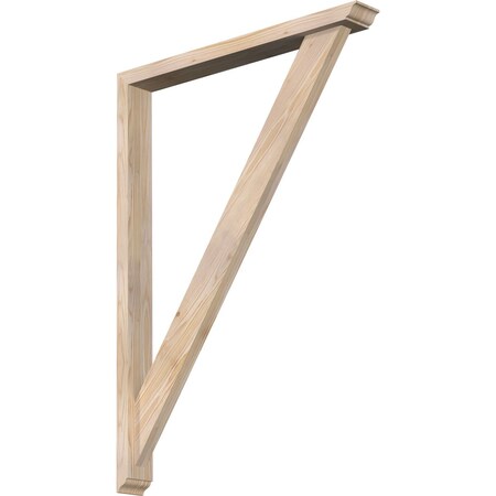 Ekena Millwork Traditional Traditional Smooth Bracket w/ Offset Brace, Douglas Fir, 3 1/2"W x 30"D x 42"H BKT0402X30X42TRA01SDF